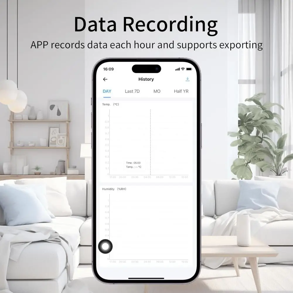 Smart WiFi Remote Temperature Humidity Sensor Real-Time Monitoring Accurate Hygrometer IP65 Waterproof Thermometer Garden