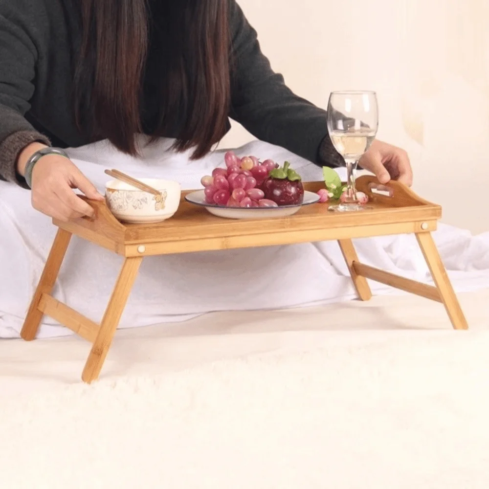 Cozy Foldable Bed Tray Table Space Saving Portable Computer Desk Multifunctional Adjustable Bed Table Tray Bedroom