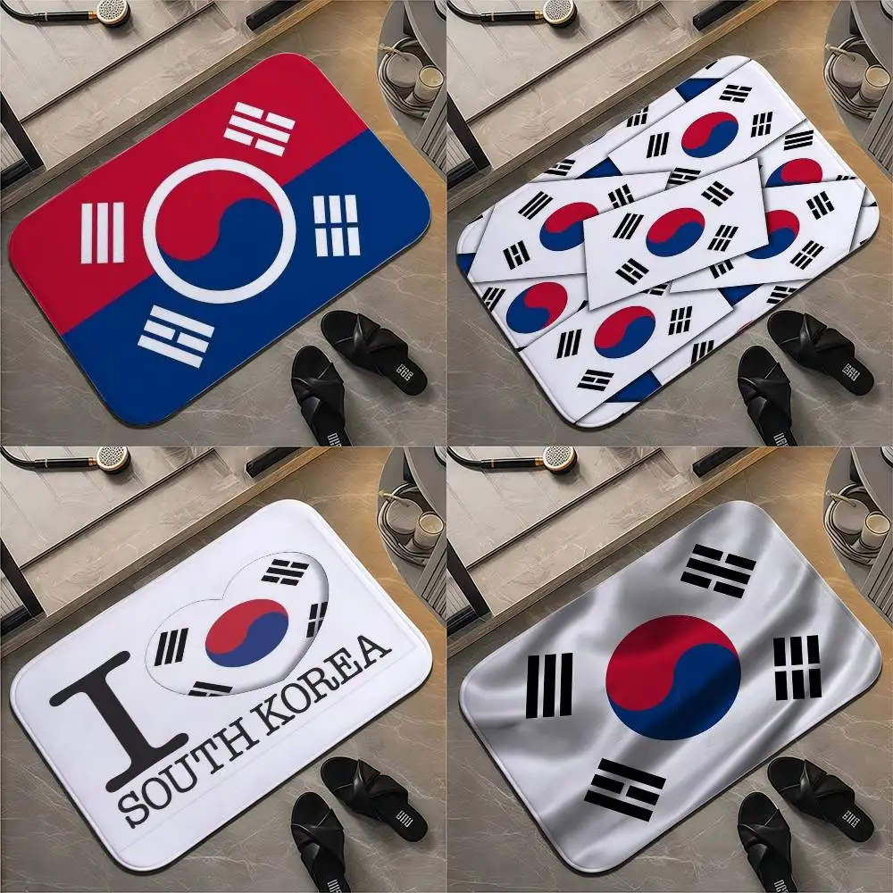 

The Flag Of South Korea Floor Mat Printed Large Carpets Room And Bedroom Carpets Bathroom Anti Slip Door MATS Small Carpets