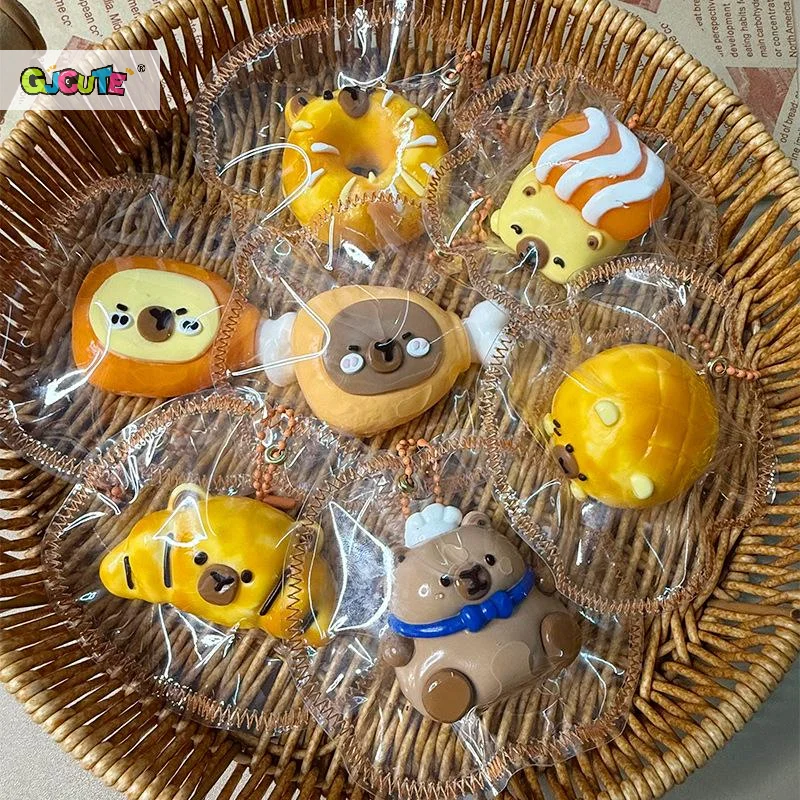 Süßes lustiges Capybara Pinch Squeeze Toy Silikon Stress Relief Toy Cream Mud Feel Dekompression Slow Rebound Toy Schlüsselanhänger Charm Geschenke
