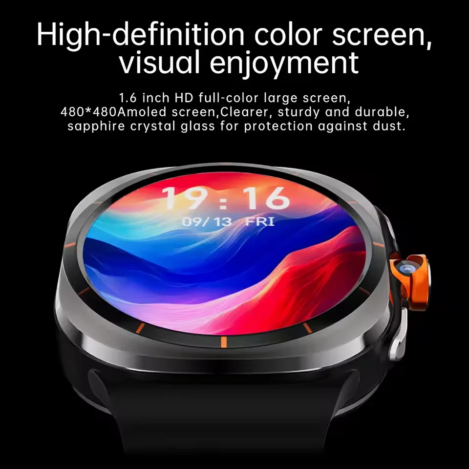 Next Generation U8 Smart Watch Ultimate 4G 5G SIM Card Video Calling GPS Compass WIFI Rotary Camera International 1480mAhBattery
