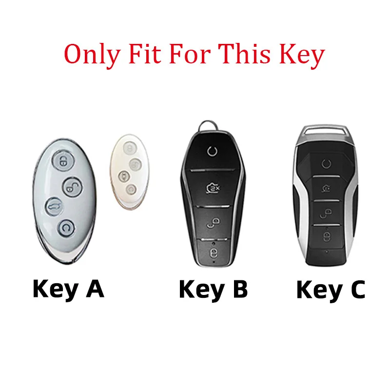 Car Remote Key Case Cover Shell Fob For BYD Song Plus Atto 3 Han EV Tang DM Qin Seal Dolphin Keychain Accessories