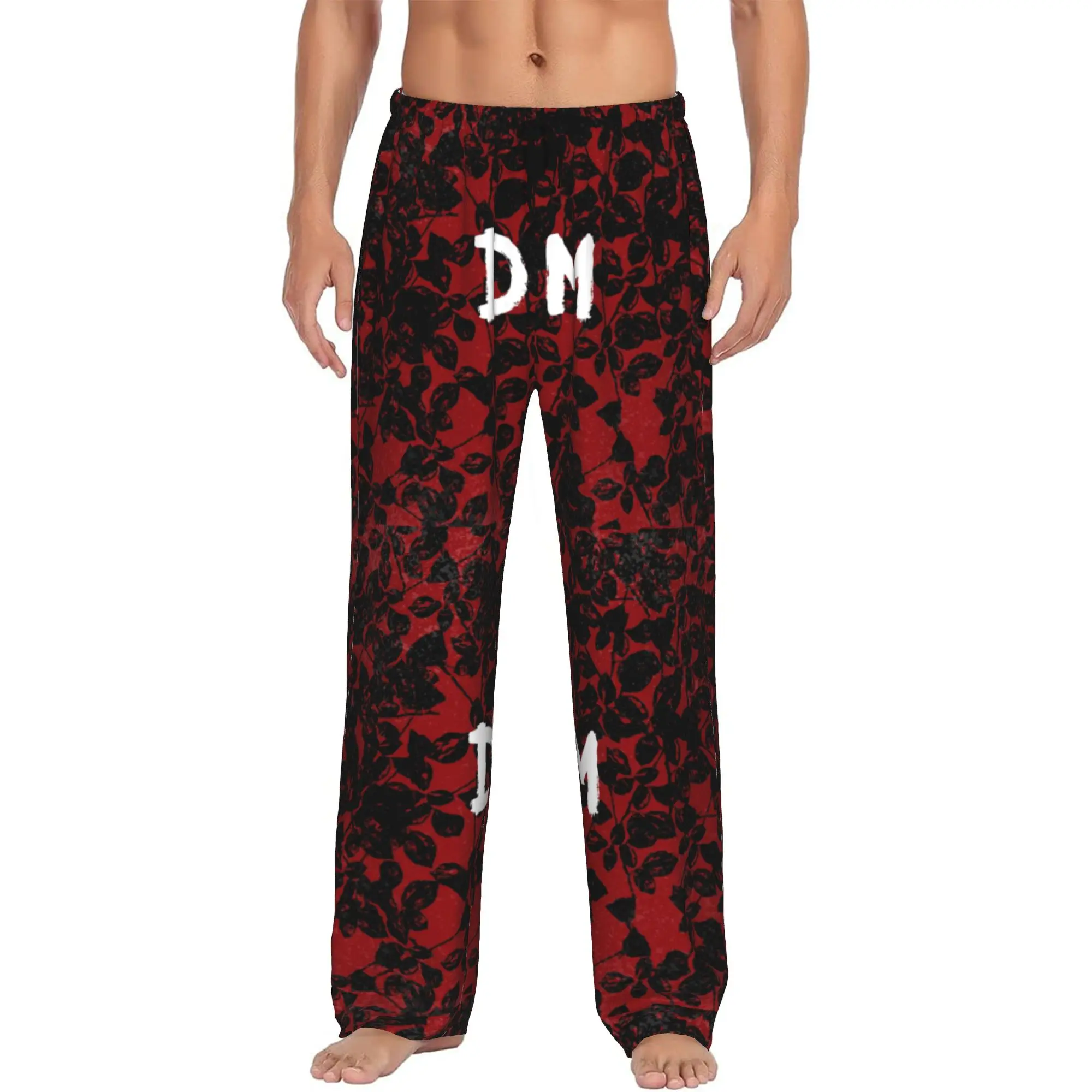 Custom Print DeMo Violator Texture Pajama Pants Men's Depeches Cool Mode DM Sleep Sleepwear Bottoms with Pockets