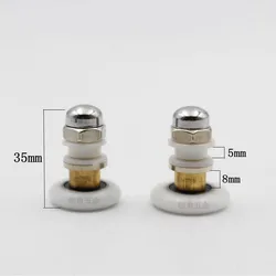 Shower Room Pulley Sliding Glass Door Wheels Nylon Roller Copper Wheel Bathroom Roller Wheel