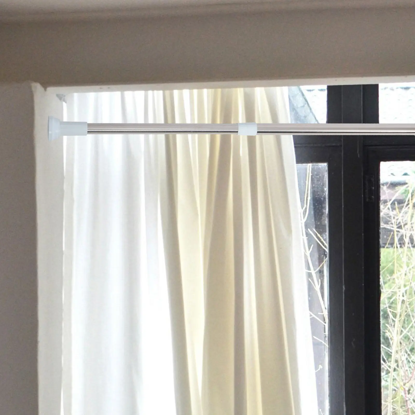 

Регулируемый телескопический карниз для душевой занавески из нержавеющей стали, 50-80 см, без сверления, для сушки белья