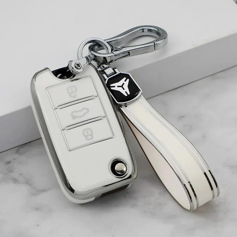 Capa de chave do carro para mg mg3 mg5 mg6 mg7 mg zs gt gs roewe rx5 350 360 750 protetor chave flip tpu escudo fob acessórios