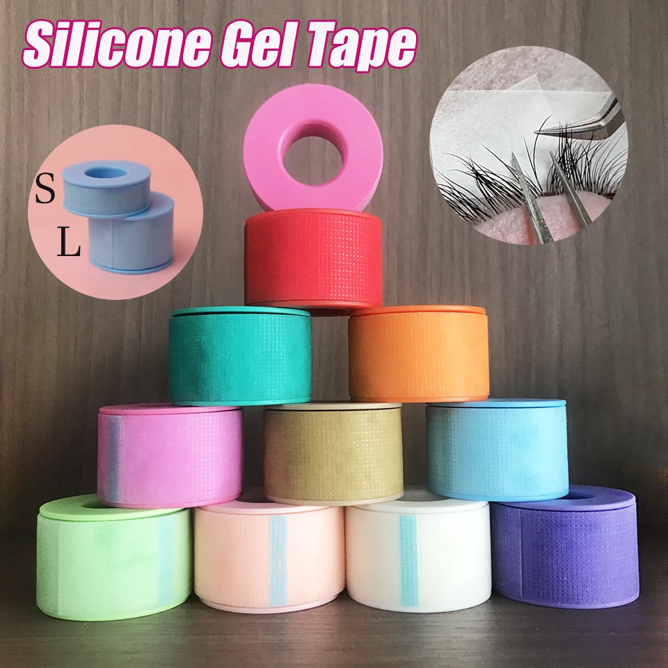 5 Rollen Siliconen Wimpertape Gel Onderoogpad Patch voor Wimperextensions Gevoelige Huid Gebruik Kleur Tape Sticker Make-up Tool