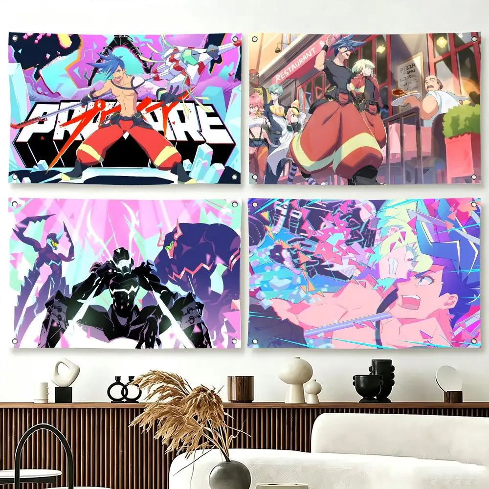 Mecha Action Anime P-Promare Flags  For Living Room Home Dorm Decor Wall Outdoor Camping Party Banner Gifts