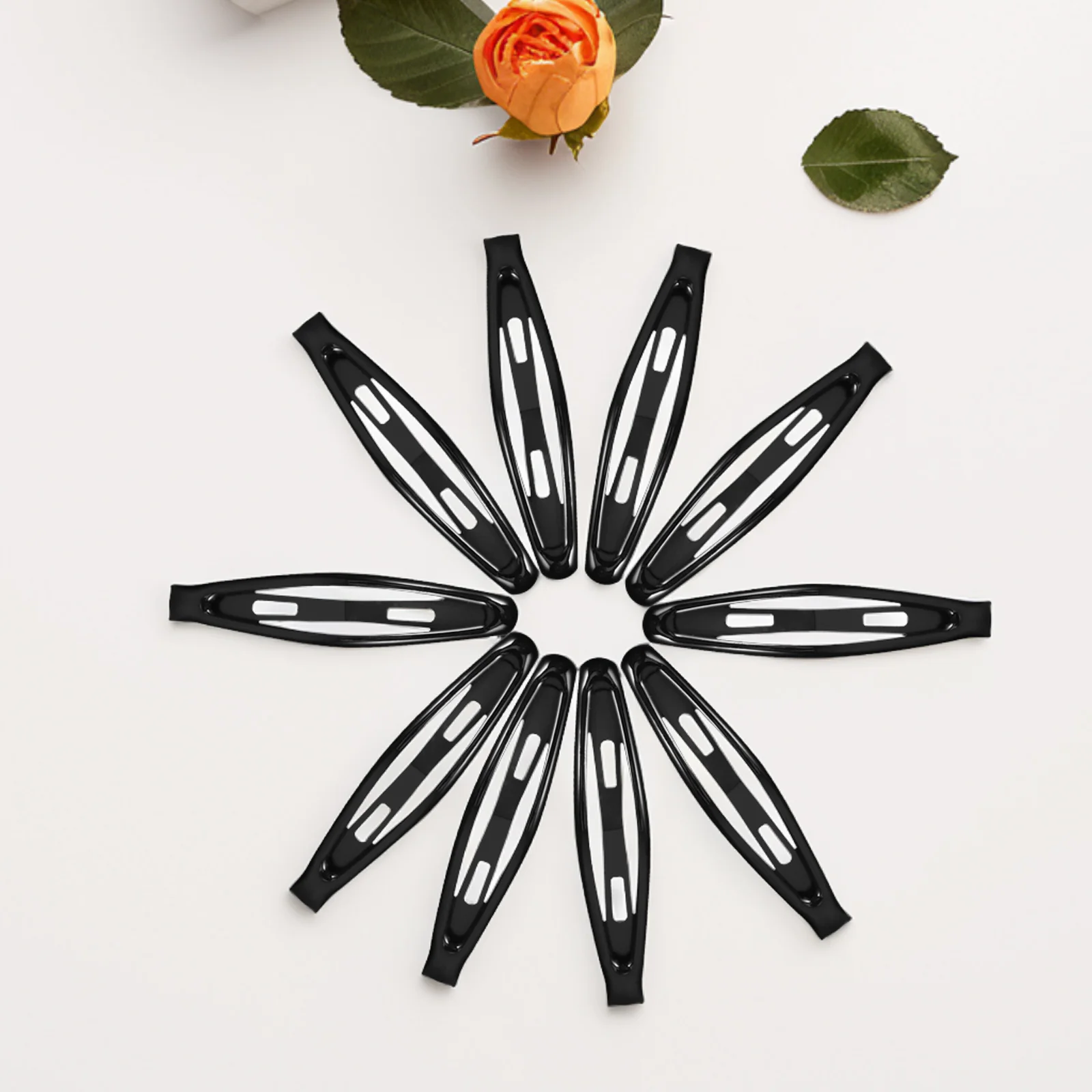 

10Pcs Ultra-Safe Hair Clips Black Barrettes Snap Hair Accessories School Party Barrettes Snap Hairpins
