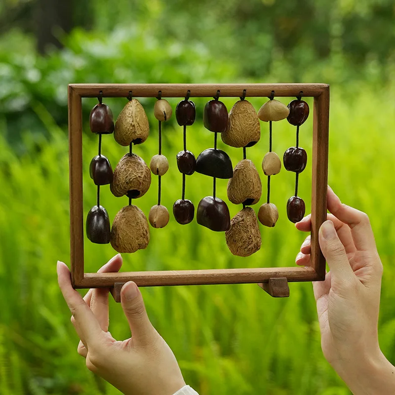 24 Natural Salin Nut Shell Shaker - Seed Shell Rattle Wind Chime Sound Healing Instrument for Yoga Meditation ASMR