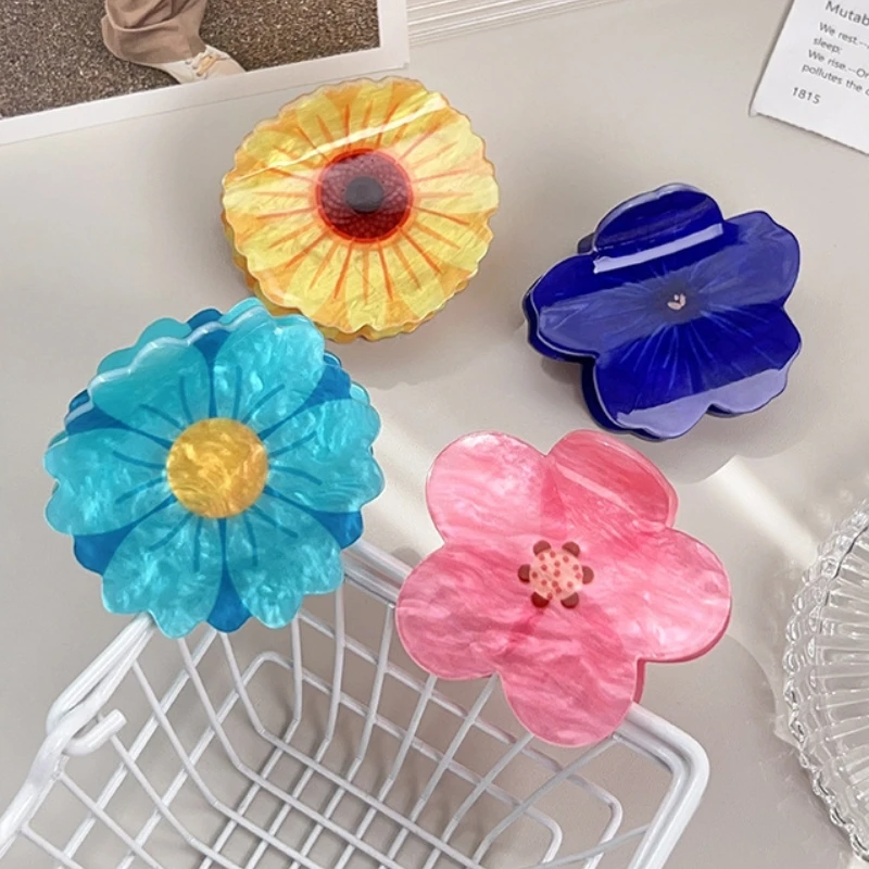 

DuoShang New Spring Flower Series Hair Claw Acrylic Claw Clips Sakura Daisy Crab Hair Clips for Women Girls Hair Accessories