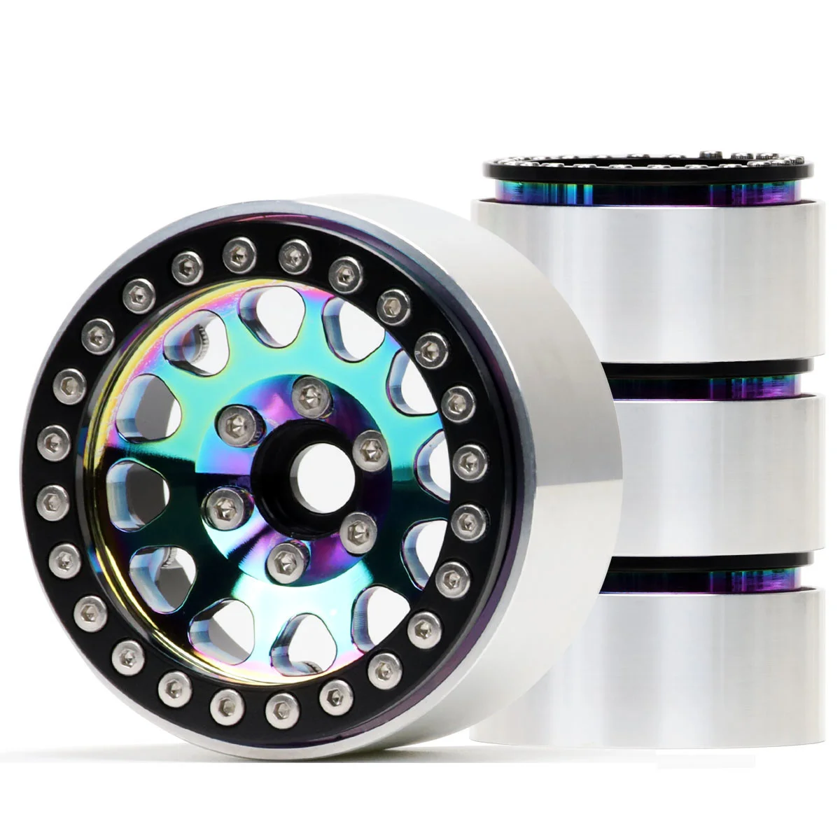 Metall 1,9 Zoll Beadlock Deep Dish 12 mm Sechskant 57 mm Felge für RC Crawler 1/10 Axial SCX10 TRAXXAS TRX4 Redcat Gen8 D90