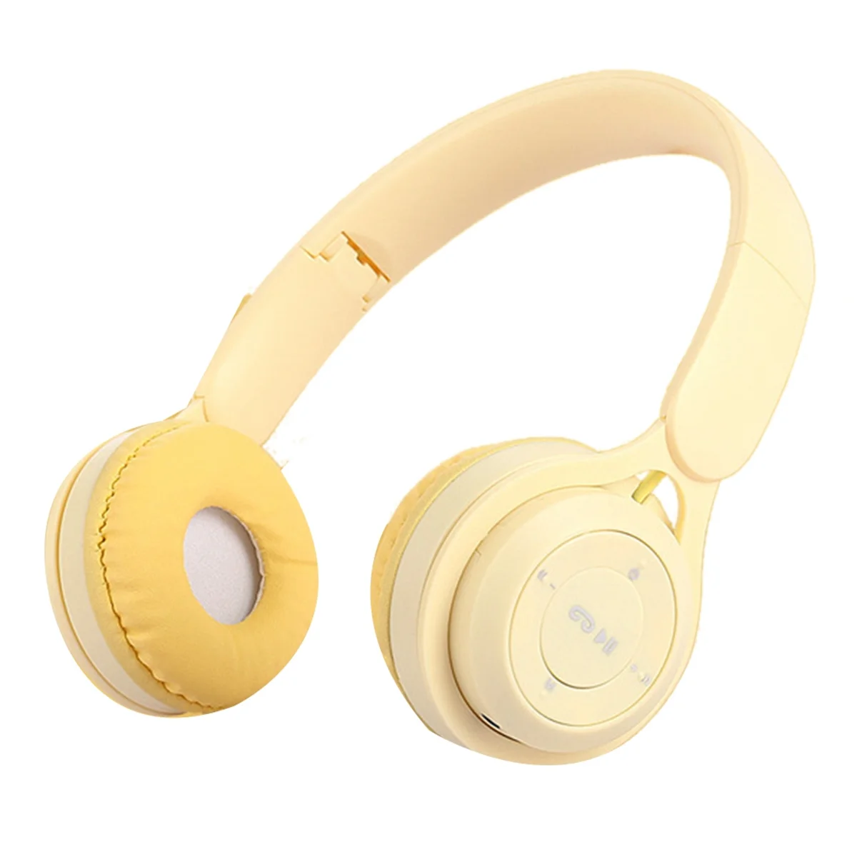 Auriculares inalámbricos con Bluetooth Y08 para niños, cascos portátiles plegables, color amarillo