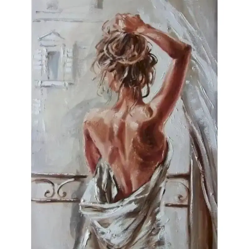 SDOYUNO Malen nach Zahlen, Figur, DIY-Ölbild mit Rahmen, handgemalt auf Leinwand, Bastelset für Erwachsene, DIY-Ideen, Dekor, Zuhause