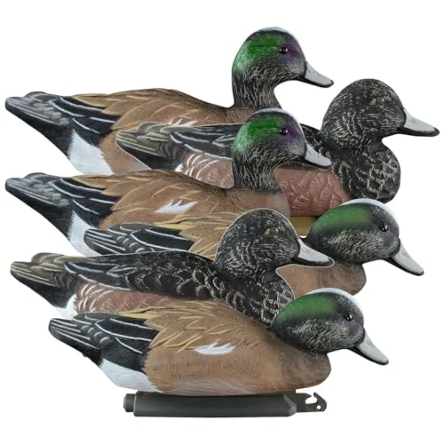 

Higdon Outdoors Standard Widgeon Floater Duck Decoys Ultra Realistic Drake and Hen Decoys for Waterfowl Hunting 2 Upright and 2