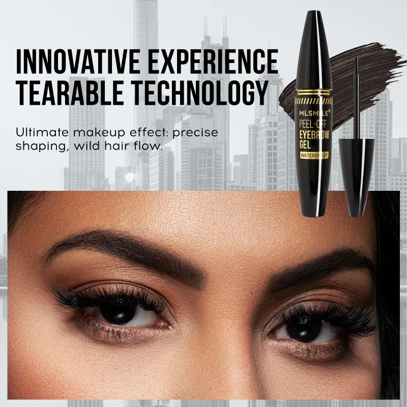 ثلاثية الأبعاد تقشر الحاجب جل مقاوم للماء لطخة برهان الطبيعية المظهر الحاجب التصفيح طوال اليوم ارتداء الحواجب الريشية لا إزالة فوضوي #2