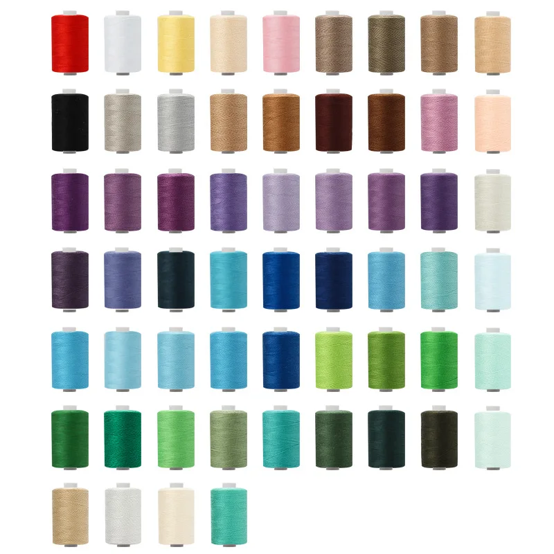 10PCS 1000Yard/Roll 40S/2 Colorful Sewing Thread Hand Sewing Thread Roll 2 Strands Thin Thread for Hand Knitting 100% Polyester