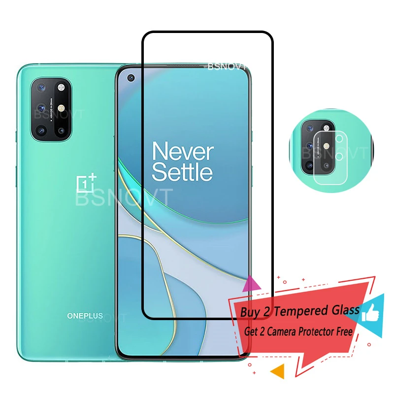 

2PCS Glass For OnePlus 8T Screen Protector Full Cover Tempered Glass For OnePlus 8T Glass For OnePlus 8T Nord2 N200 N100 N10 5G