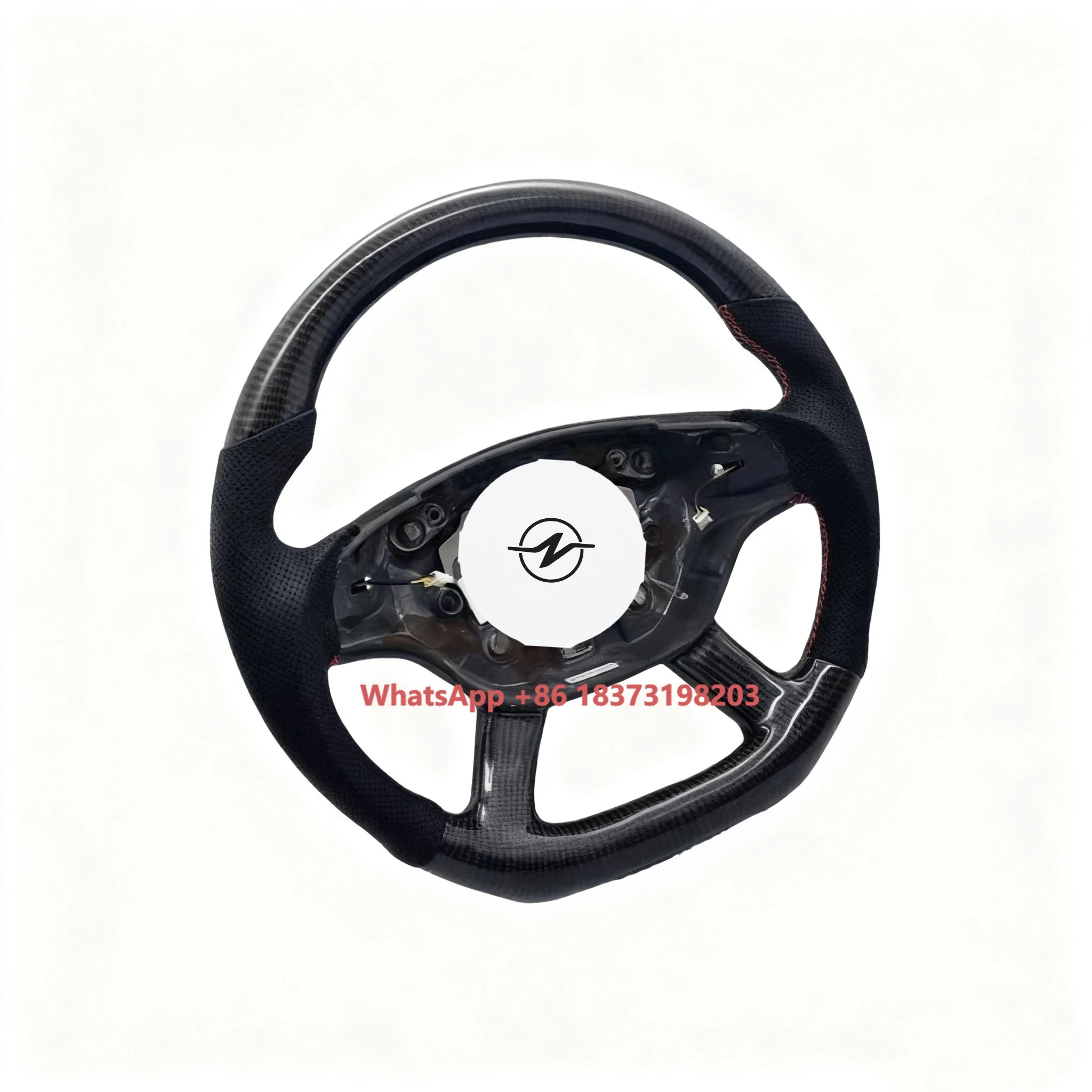 

Customized Leather and Dry Carbon Fiber Steering Wheel for 2005-2009 Mustang Shelby GT Models