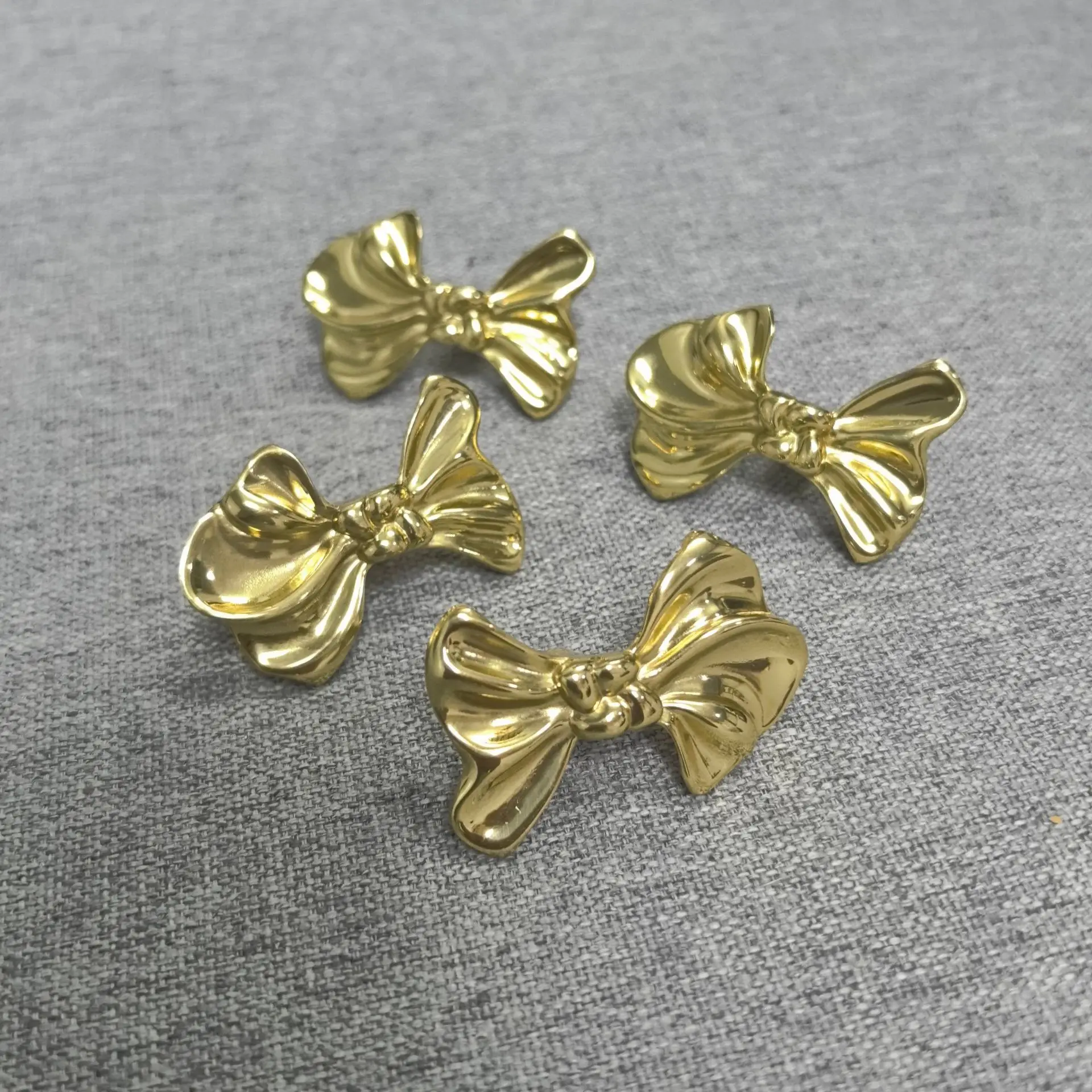 Brass Creative Bow Knobs Cabinet Door Handles Drawer Wardrobes Knob Furniture Handle Moderate Simple Small Knob Cabinet Knob