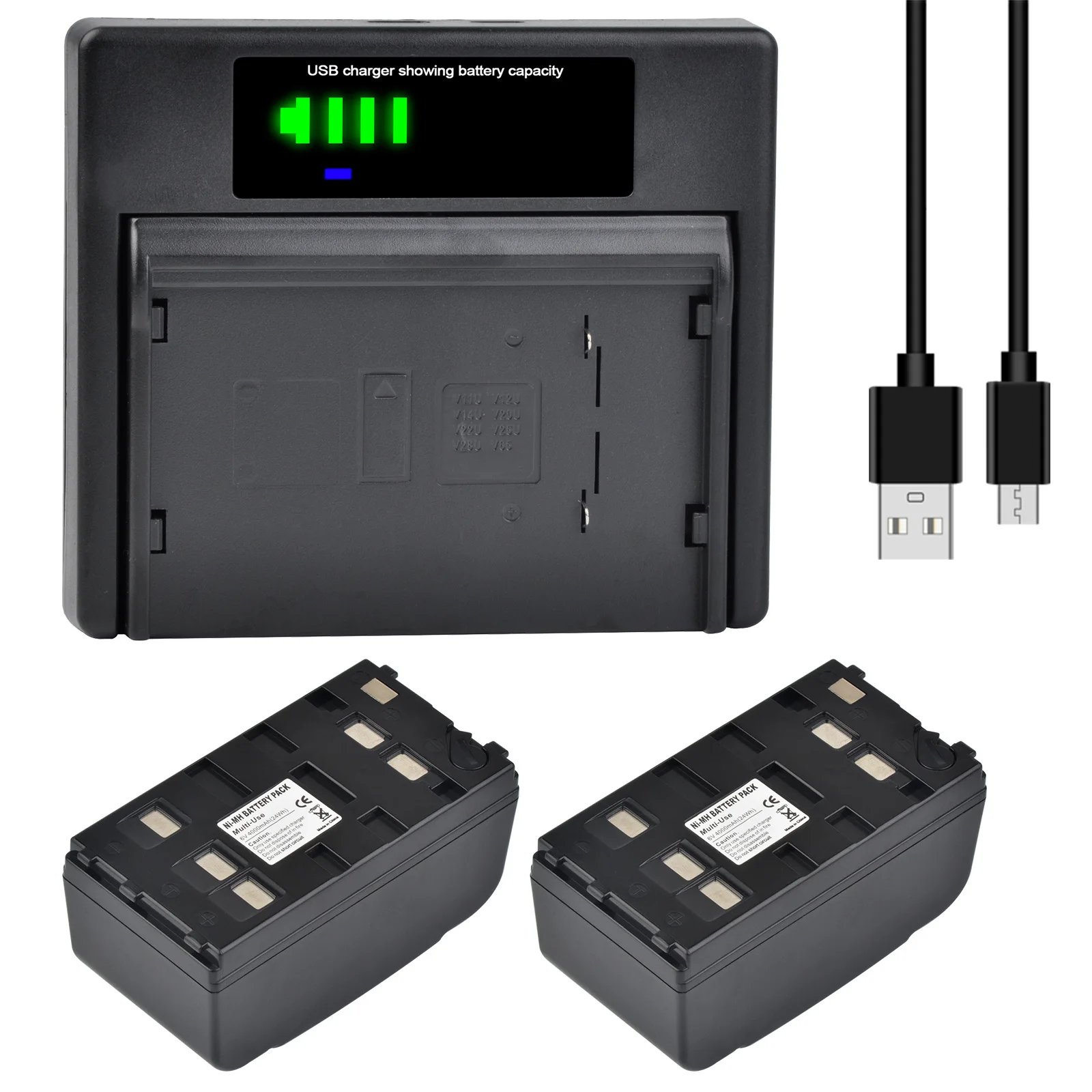 

Универсальный аккумулятор для JVC BN-V14U BN-V18U BN-V22U BN-V25U; Panasonic PV-BP17 VW-VBS1 VW-VBS2; Sony NP-55H NP-66H NP-98 NP-98D