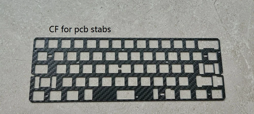 60HE Venom Magnetic HALL EFFECT Keyboard Plate with PEI BRASS CF PP Materials ( for PCB Mounted Screw in Stabilizer )
