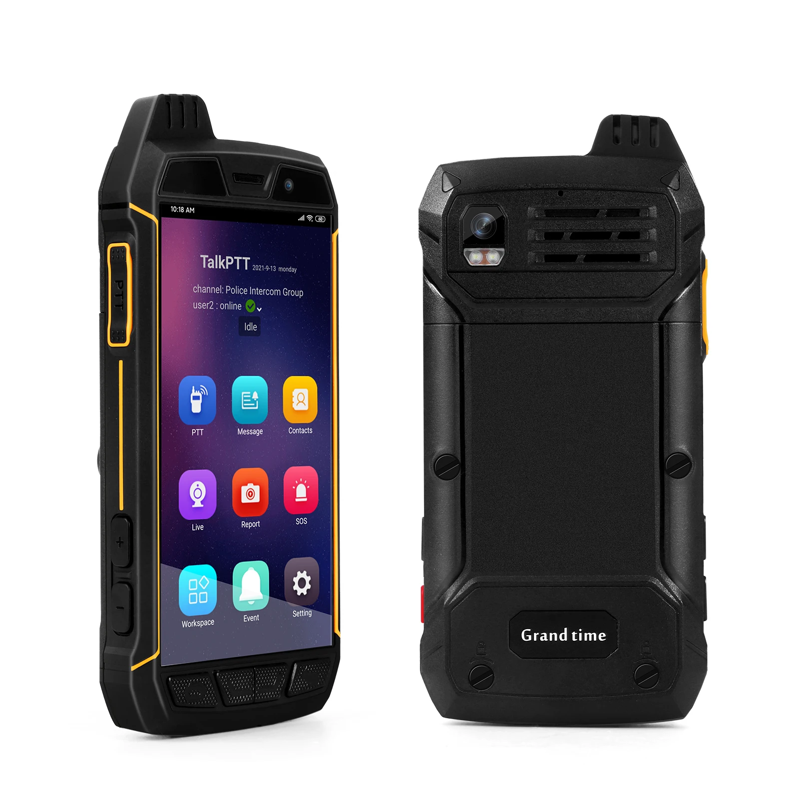 Global ptt radio 4G Touch Screen Professional APP Handy Waterproof POC Radio Rugged Mobile phone Walkie Talkie with sim card