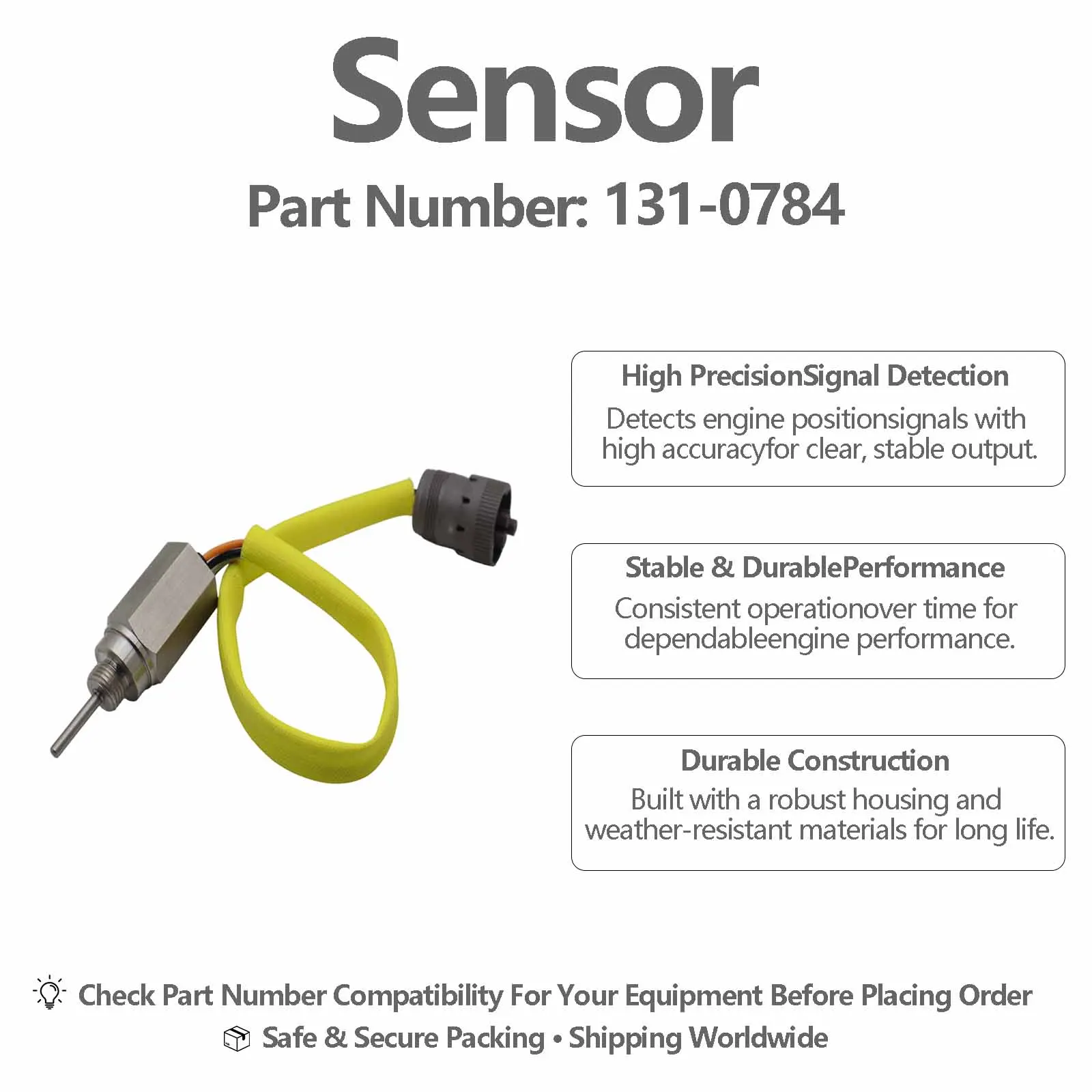 Temperature sensor 131-0784 For Caterpillar CAT 623G 621G 631G 627G 637G Wheeled Tractor