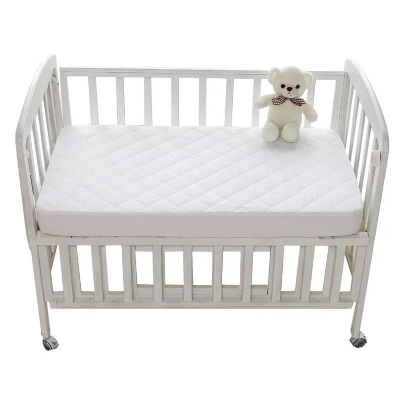 Premium Quality Bedding Set for Baby's Crib Waterproof Fitted Sheet Mattress Pad and Crib Skirt with Reinforced Seams