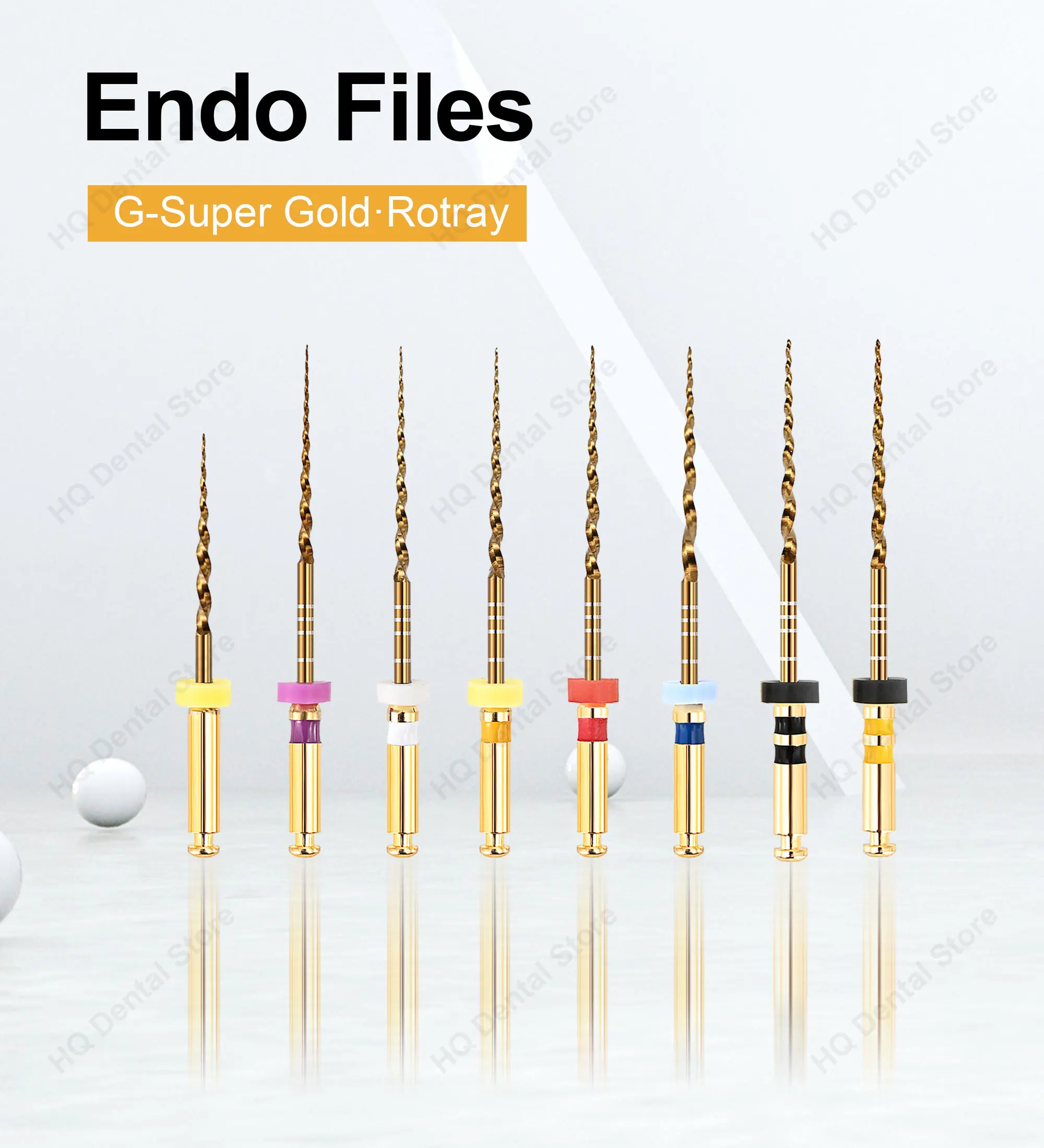 Twoendo Dental Wärmeaktivierte Wurzelkanalfeile Pro-Taper Gold Flexible Endo Rotierende Feilen Zahnmedizin Endodontische Instrumente 31mm – Detail 1