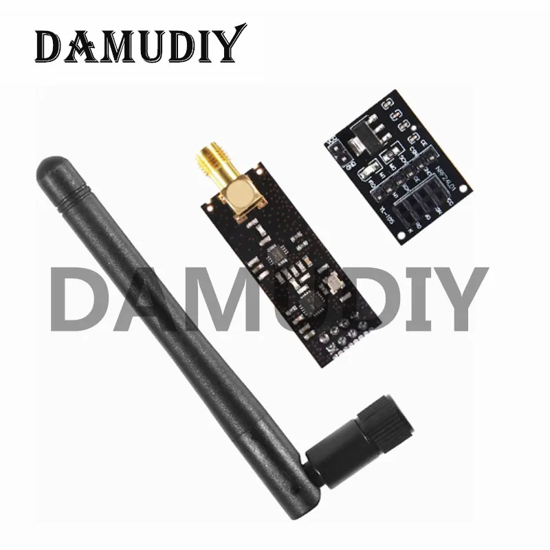 5pcs NRF24L01+PA+LNA Wireless Transceiver RF Transceiver Module 2.4G 1100m with Antenna and NRF24L01+ Breakout Adapter with 3.3V