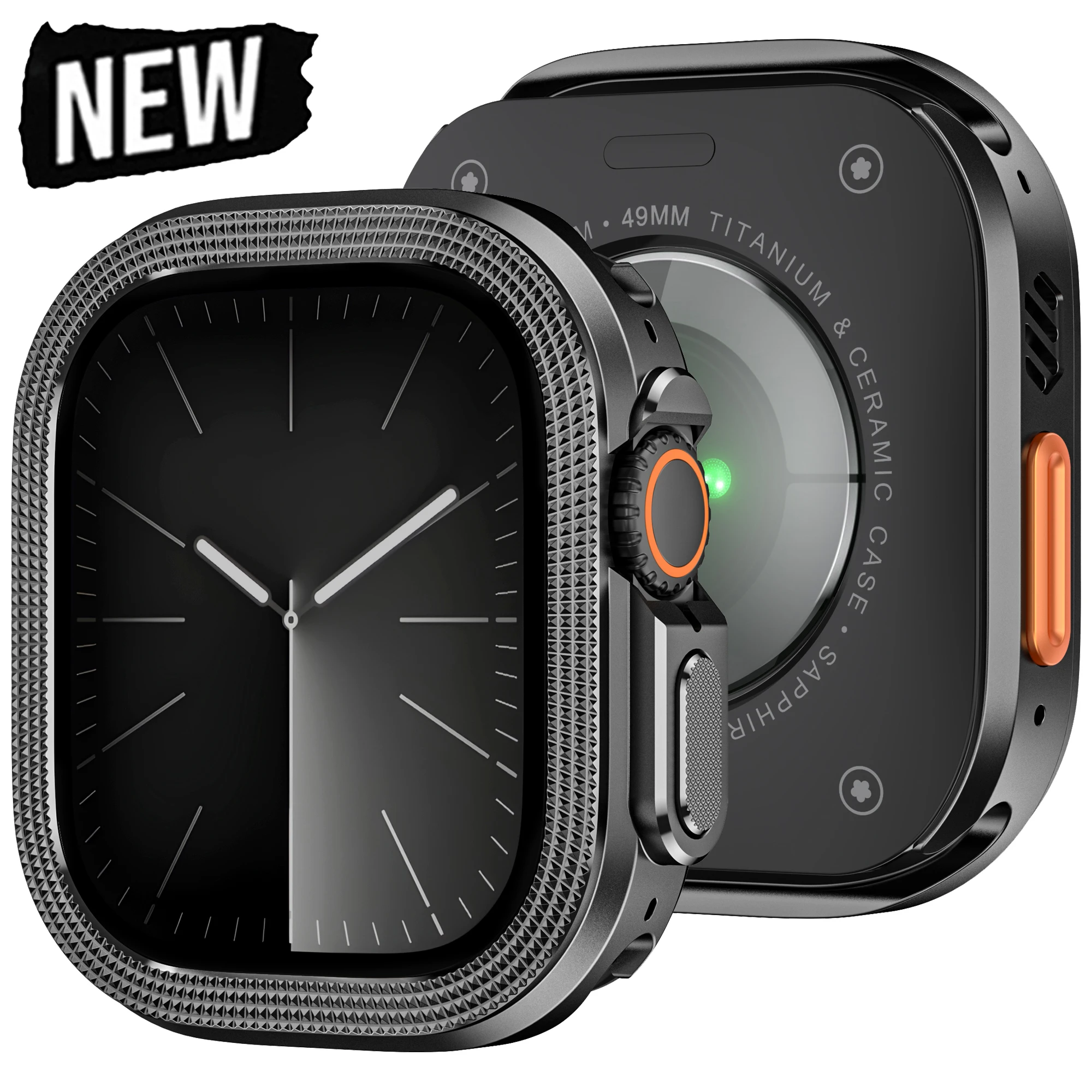 

Металлический защитный чехол-бампер для Apple Watch Ultra 3 49 мм, алюминиевый корпус для iWatch ULTRA 2 1 49 мм, роскошный мужской защитный чехол