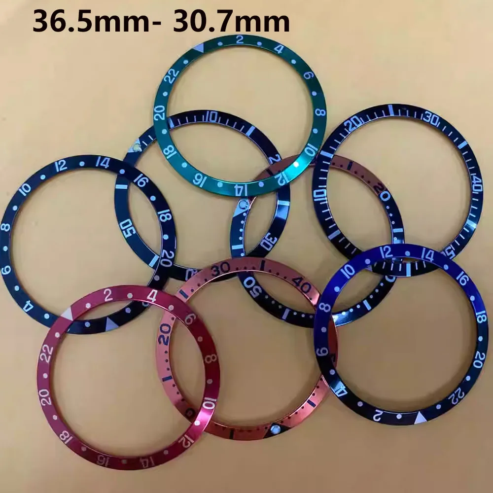 

36.5mm 30.7mm Aluminum Watch Bezel Insert Ring Fit Retro Watch Case Bezels Ring Mouth Replacement Parts for Watchmaker Tools