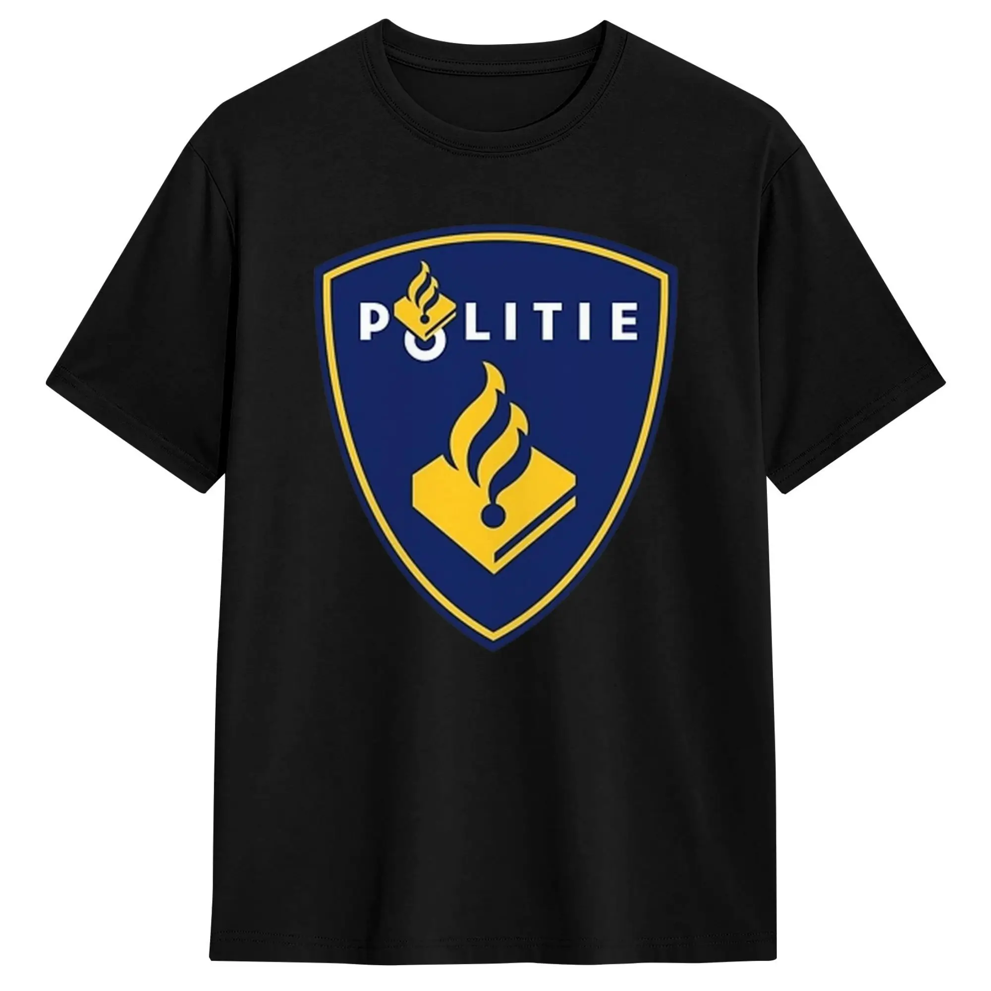 Netherlands National Police Corps Politie Patch Pure Cotton T-Shirts for Men Summer Y2K Basic Design Short Sleeve Tees