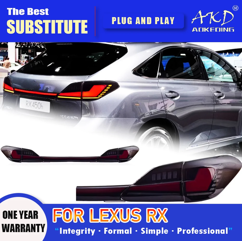 AKD Tail Lamp for Lexus RX RX300 LED Tail Light 2009-2015 RX270 RX350 Rear Fog Brake Turn Signal Automotive Accessories