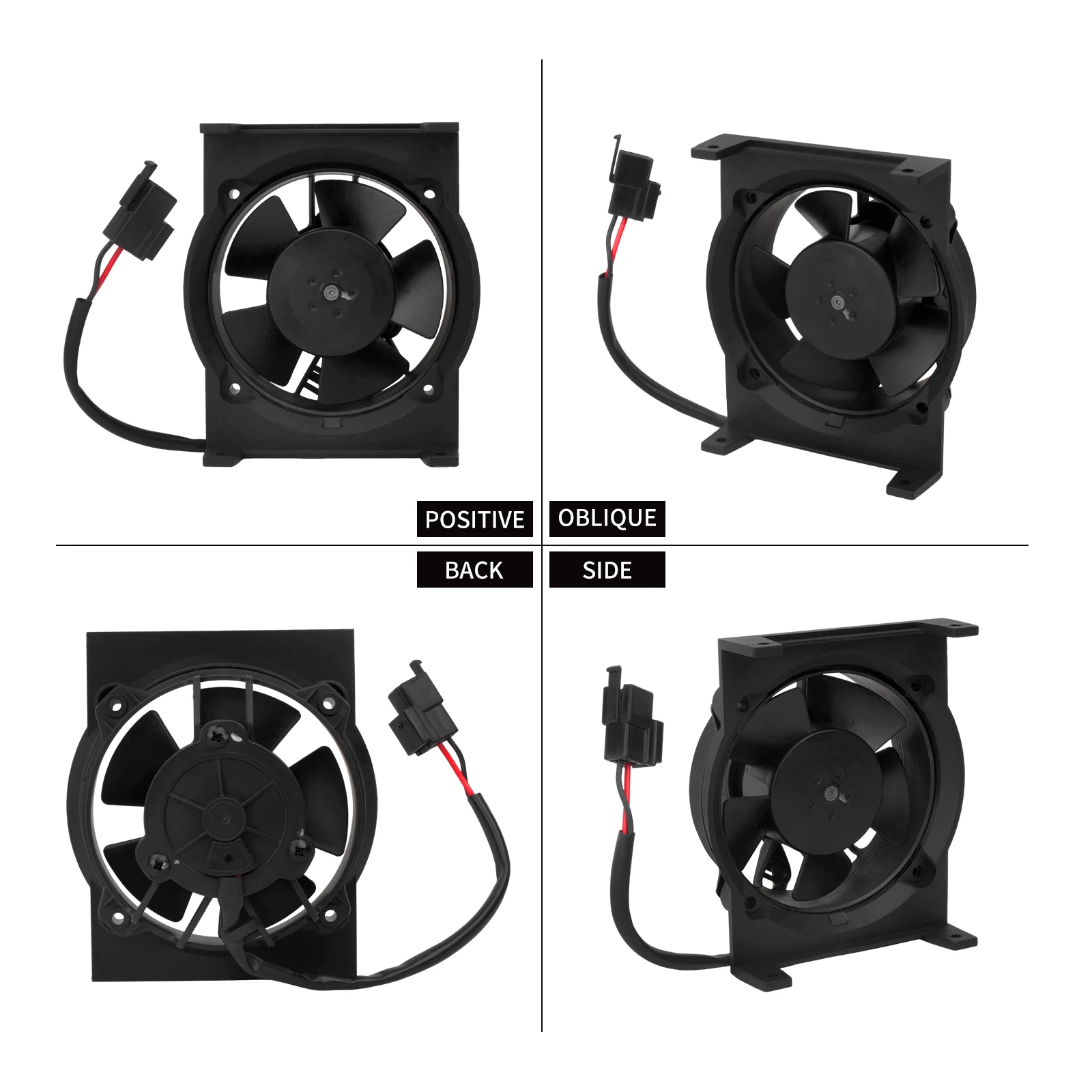 Motorcycle 1PC 12V Radiator Cooling Fan Cooling Engine  CoolFlow Fan Assembly Plastic For SHERCO ENDURO 2018 2019 2020 2021-2023