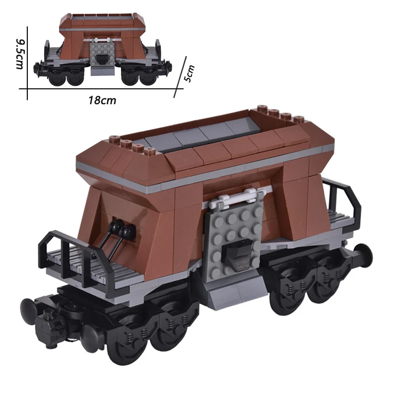 MOC City Creative Cargo Train Rheingold Double-decker Transport Vehicle Building Block Bricks 60052 60336 DIY Technical Kids Toy - view 2