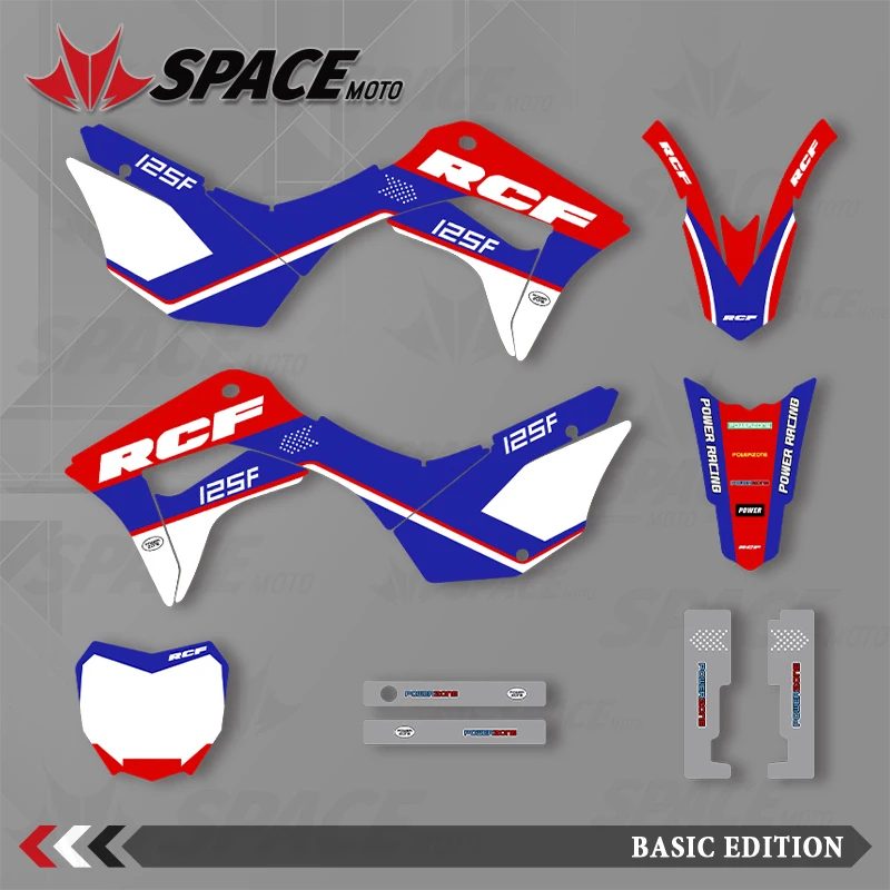 

SPACE для Honda 19-21CRF125F мотоциклетная графика фоновые наклейки набор наклеек номер имя настроить