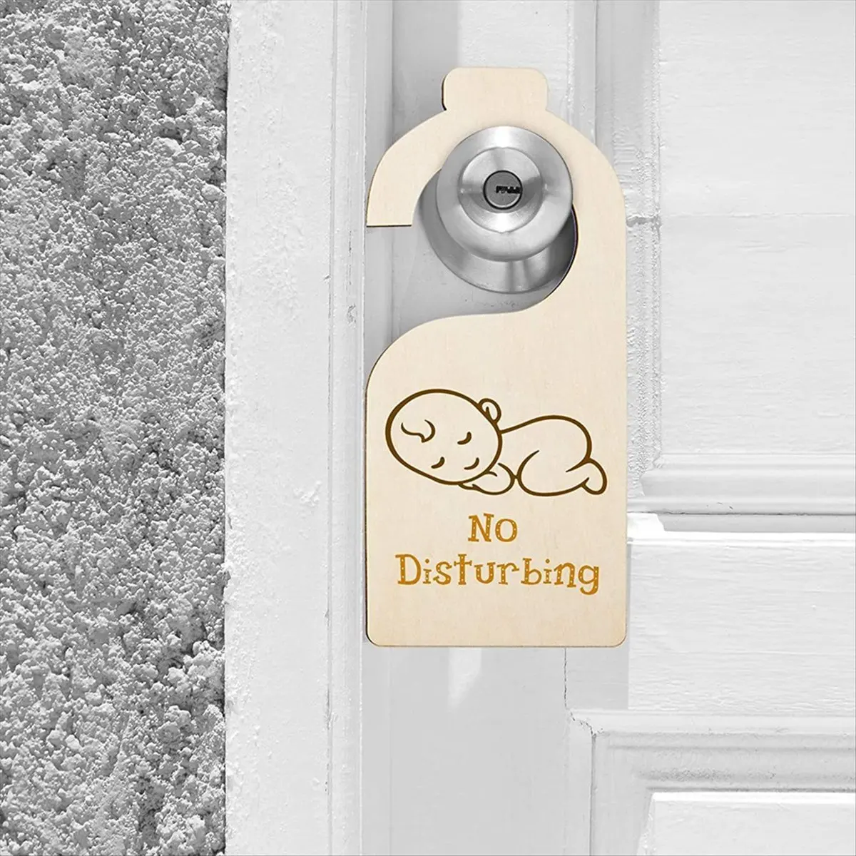 HITL 40PCS Unfinished Wood Door Sign Blank Wooden Hanger Plaque DIY Craft Project Message Notes Memo Board Door Knob Sign