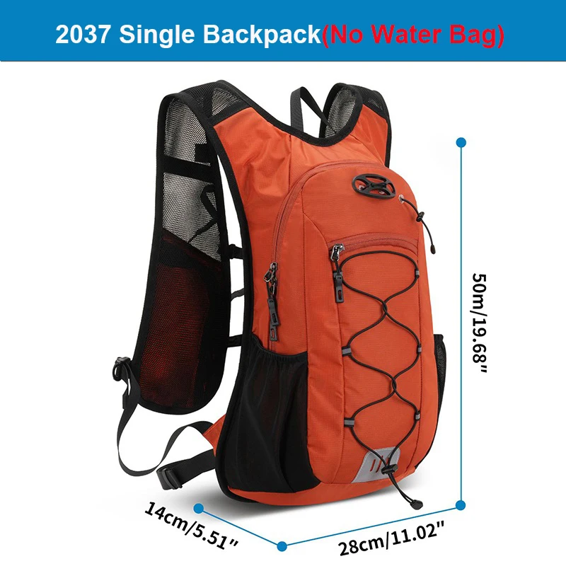 Cycling Water Bag Backpack Waterproof Nylon Rucksack Outdoor Hiking Mountaineering Hydration Daypack No Water Bladder