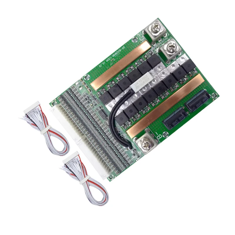 28S 100A High Current Lithium Battery Protection Board 100V polymer with Temperature Control /Li-ion BMS board