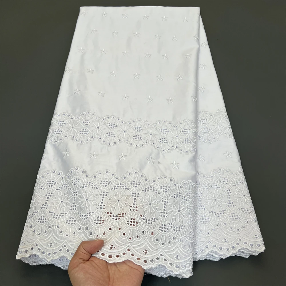 Swiss Voile Lace African Austria Cotton Lace Fabric 2024 High Quality Silk Nigerian Lace Men Dresses Material For Sewing