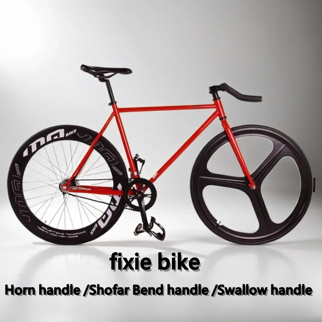 

Fixie Bike Racing Freestyle Steel Frame Fixed Speed 52cm Cycling City Bicycle Magnesium Alloy Wheels Single Speed Bicicleta