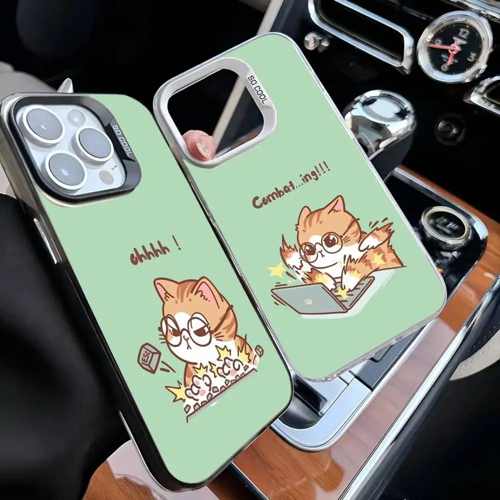 

Daily Life of a Kitten Phone Case For iPhone 16,15,14,13,12,11,Mini,Pro,MAX Black Matte Shockproof Cover
