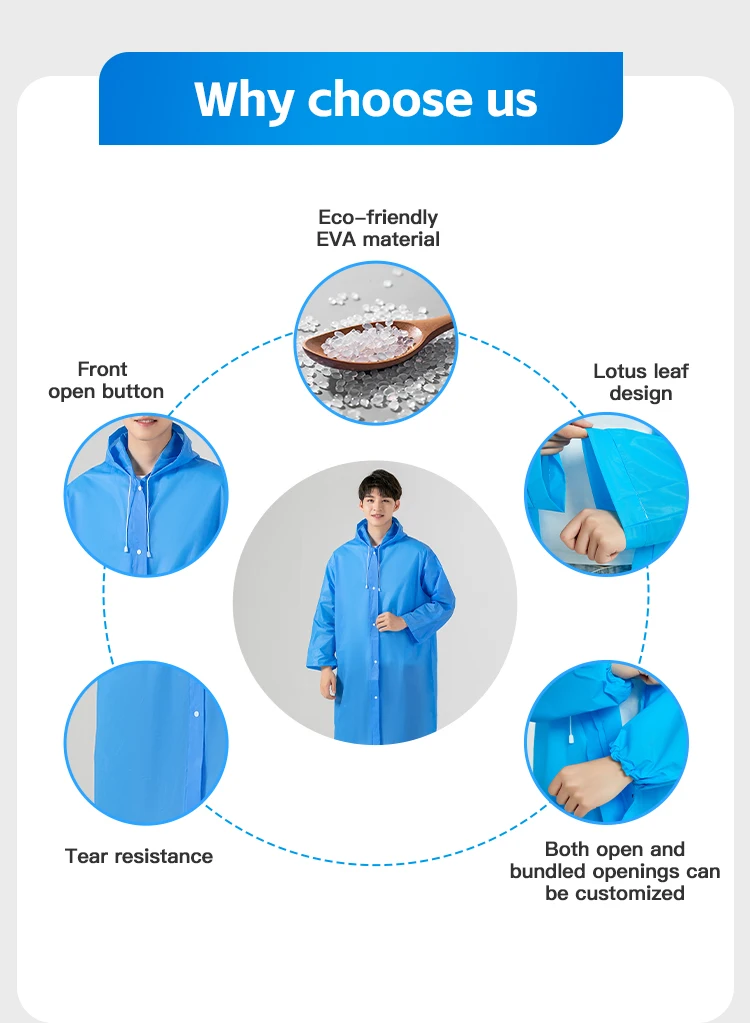Regenmantel, verdickt, transparent, für Erwachsene, Herren und Damen, EVA-Regenmantel, Einweg-Poncho, Driften, Reisen, Outdoor-Produkte – Detail 16