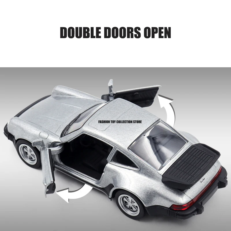 1:36 911 Turbo 1978 Diecast Alloy Car Model Metal Pull Back Simulation Car Toy Sports Car Ornament With To Open Door Gift Car