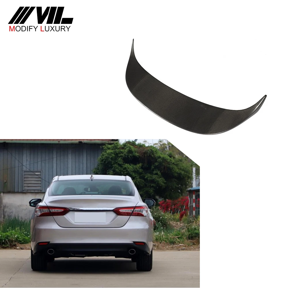 Modify Luxury Carbon Fiber Rear Wing Trunk Spoiler For Toyota Camry LE SE XLE XSE Sedan 4-Door 2018 2019 2020 2021