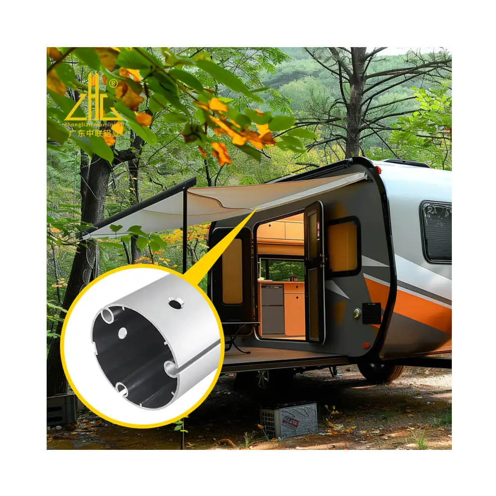 Adjustable aluminum supports for awnings Eco-friendly aluminum materials for RV accessories