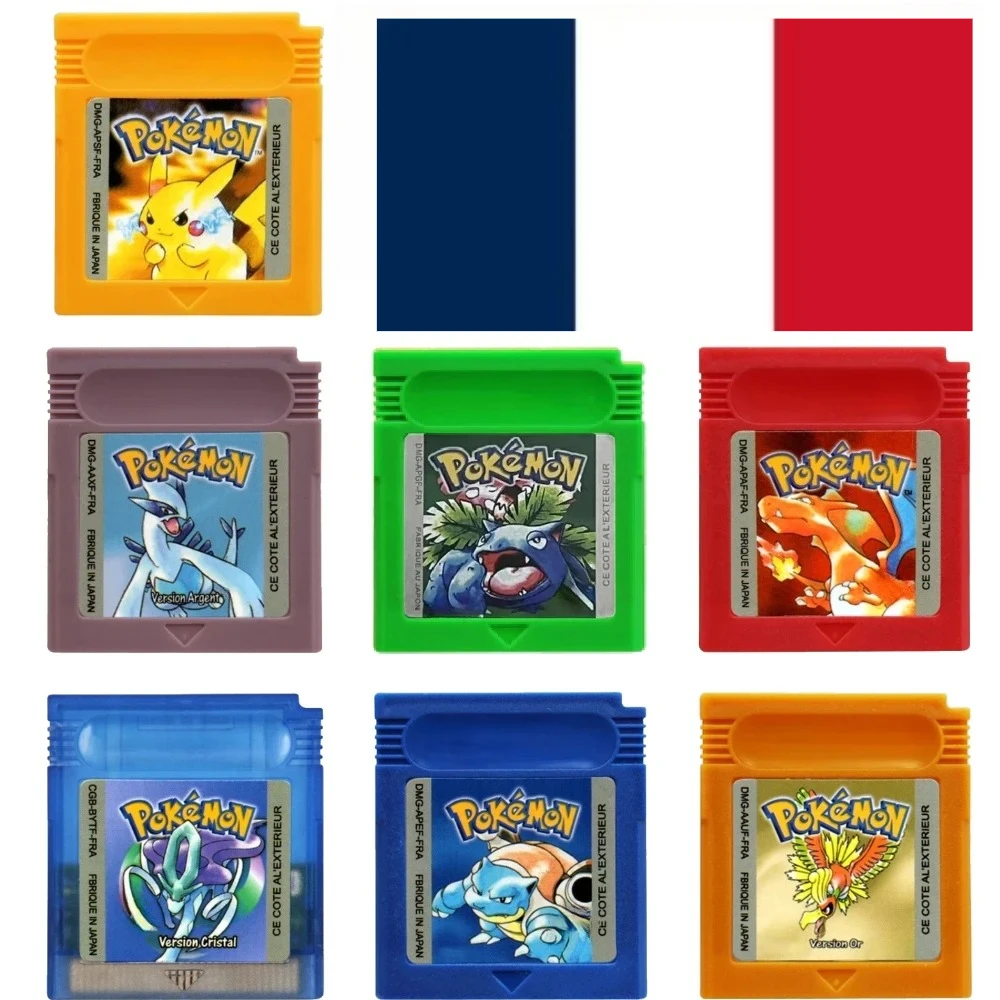 

DMG-APEF-FRA GBC Game Cartridge 16-Bit Video Game Console Card Pokemon Series Red Yellow Blue Crystal Gold Silver 7 Styles