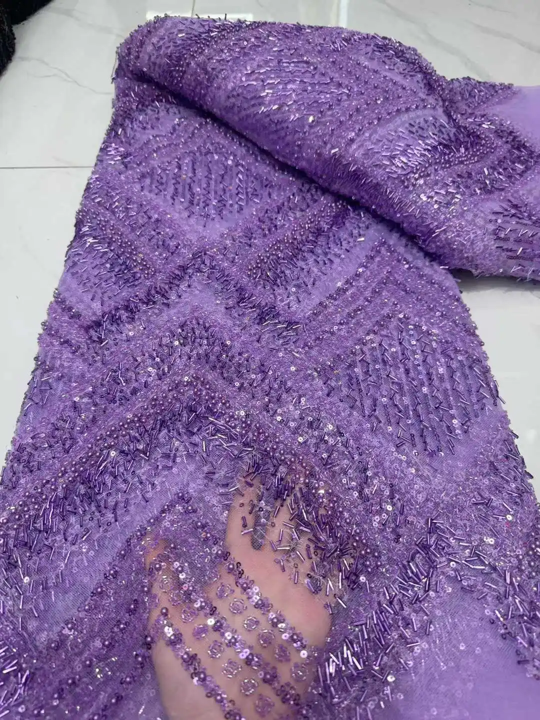 

Роскошная кружевная ткань с блестками, высокое качество, французская африканская кружевная ткань с бисером, нигерийская ткань для вышивки для шитья